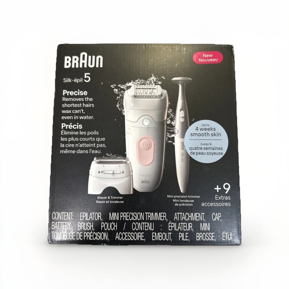 Braun Silk-épil 5 Epilator, Trimmer + Mini Precision Trimmer Wet & Dry SE5-230